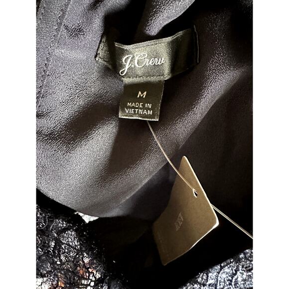 NWT J. Crew Lace Halter Tie-Back Top Sz M Metallic Preppy Classic Dressy Party - Picture 5 of 6